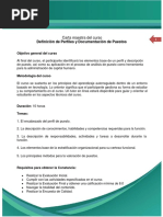 Carta Maestra Del Curso Definición de Perfiles y Documentación de Puestos PDF