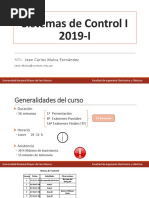 Sistemas de Control I 2019-I