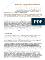 La Teoría de Las Determinaciones Astrológicas