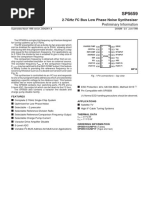 2 7Ghz I C Bus Low Phase Noise Synthesiser: Preliminary Information