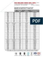 Steel Fabric Price List