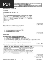 Unit 3 Short Test 1B: Grammar