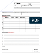 Fixture Inspection Report