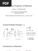 Electronic Properties of Materials: Lecture - 1: The Ideal Crystal