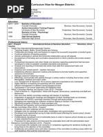 Curriculum Vitae Meagan Elderkin