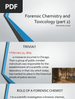 Forensic Chemistry and Toxicology (Part 2)