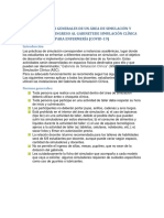 Normativas Generales de Un Área de Simulación y Protocolo de Ingreso Al Gabinetede Simulación Clínica para Enfermería