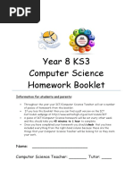 Year 8 KS3 Computer Science Homework Booklet