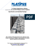 Platipus Anchors - Sheet Pile Tieback Specifications and Submittal Package PDF