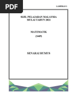 Rumus Matematik SPM 2021