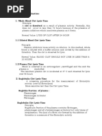 Laboratory Evaluation Fibrinolysis