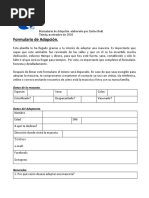 Formulario de Adopción