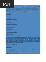 Reference 2. Setting Out. 3. Selection of Material. 4. Equipments. 5. Methods of Operation. 6. Quality Control. 7. Work Safety. 8. Environmental Safety. 2.0 Setting Out