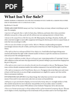 What Isn T For Sale-M.J. Sandel