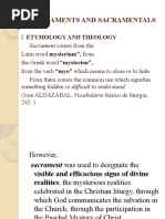 Sacraments and Sacramentals