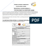 Form C Corporate Income Tax Return Taxpayer Guide