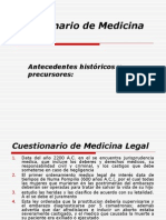 Cuestionariode Medicina Legal Historiay Conceptos