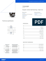 Angular Contact Ball Bearings, Single Row: Dimensions