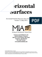 Horizontal Surfaces: An Excerpt From The Dimension Stone Design Manual, Version 7.2 (July 2011)