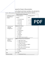 Data Gathering Instrument For Trainee's Characteristics