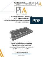 Memorias de Calculo Diseño Estructural Losa Transformadores Belen Fatima PDF