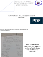 Autorreflexion de La Vida Institucional