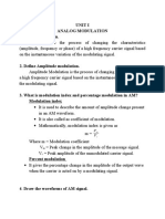 Unit I Analog Modulation 1. Define Modulation