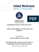 Mapa Educacion Especial e Inclusiva en Mexico