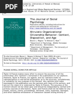 The Journal of Social Psychology: To Cite This Article: Sharon L. Wagner & Michael C. Rush (2000) Altruistic