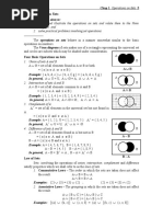 Four Basic Operations On Sets