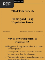 Chapter Seven Finding and Using Negotiation Power