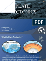 Plate Tectonics: Presentation By: James Bernard R. Quiben 10 - Thomson