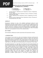 Experimental Evaluation of Solar Still Mathematical Models