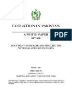 Pakistan National Education Policy Review WhitePaper