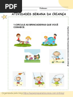 Atividades Semana Da Criança para Baixar PDF