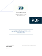 Investigación Cualitativa en Fisioterapia