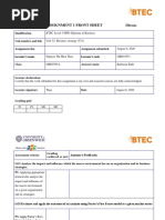 Assignment 1 Front Sheet