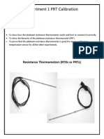 Experiment 1 PRT Calibration: Objective