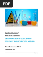 Determination of Equilibriumconstant