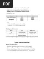 Datos Técnicos de Refrigeración