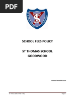 School Fees Policy ST Thomas School Goodwood: Reviewed November 2020