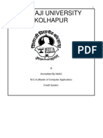 Shivaji University Kolhapur: B Accredited by NAAC M.C.A. (Master of Computer Application) Credit System