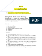 Peta: (Magic) : Stoichiometry Made Real: Baking Soda Stoichiometry Challenge