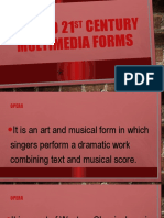 20TH and 21ST Century Multimedia Forms