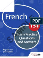 French Practice Questions Sample PDF