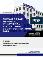 Shivam Saraf Memorial 1 National Virtual Moot Court Competition, 2020