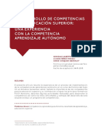 Lectura 1 - Una Experiencia Con La Competencia Aprendizaje Autonomo