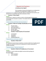 Signals and Systems: Answer