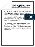 Acknowledgement: Almighty Lord For The Divine Guidance and Wisdom