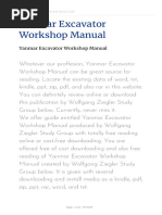 Yanmar Excavator Workshop Manual PDF